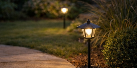 Foto : Solar tuinverlichting: zo creëert u sfeer rondom uw huis zonder kabels