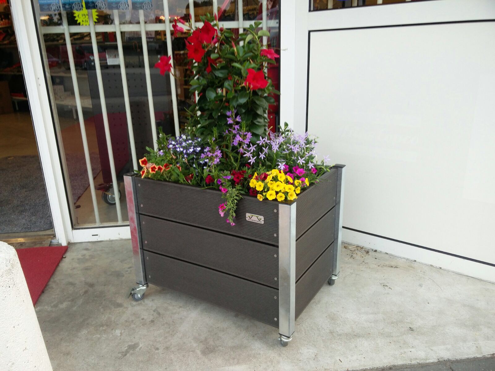 Foto: bloembak gevuld growa