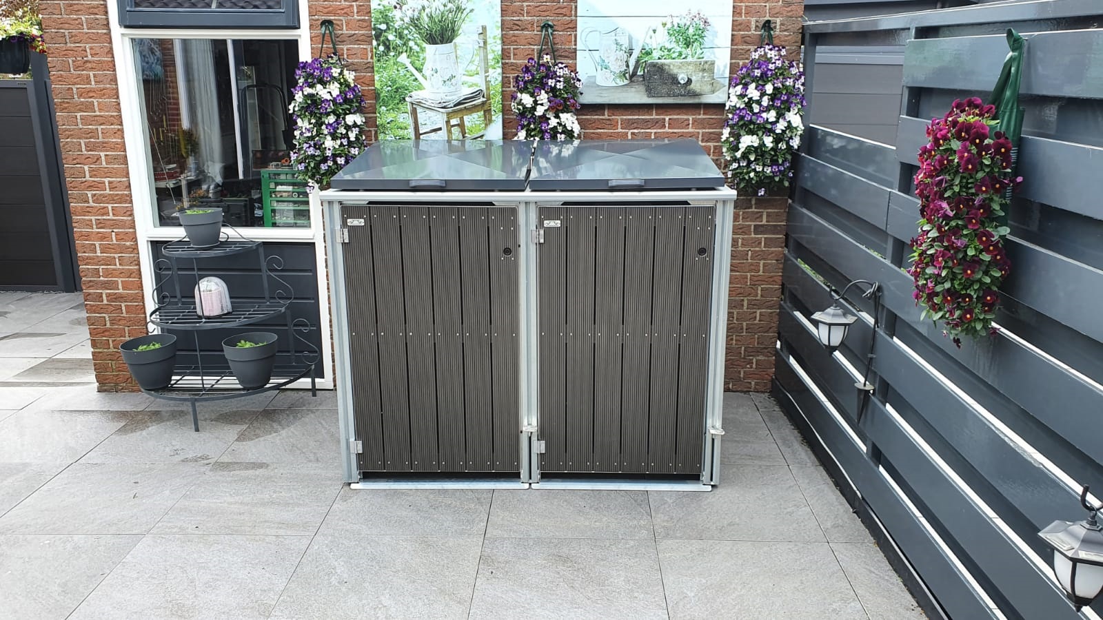 Foto: container 2 met ral 7016 deksels