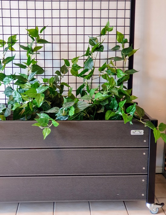 Foto: trellis bloembak zwart