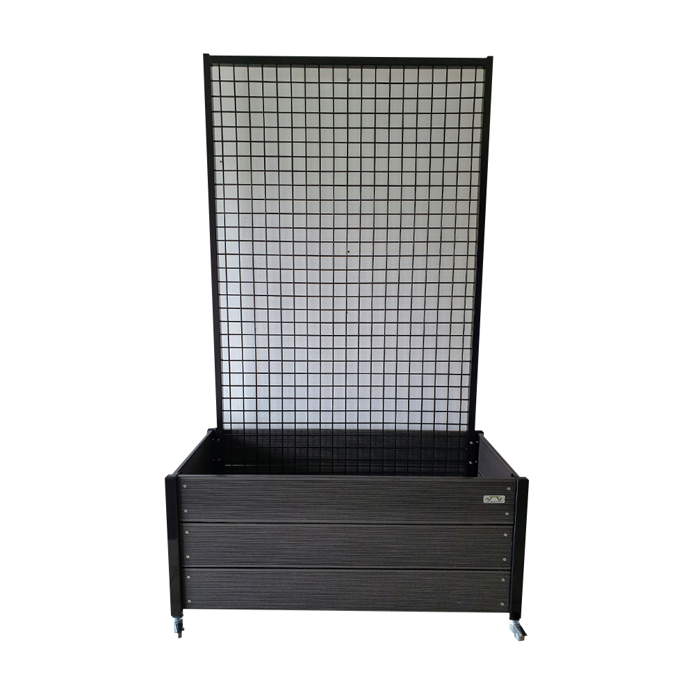 Foto: trellis bloembak zwart