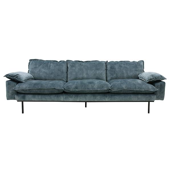 Foto: hkliving collectie retro sofa 4 zits bank fluweel
