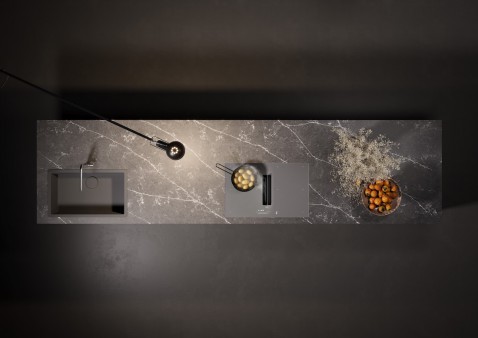Foto : Falmec Eclipse, een gekleurde kookplaat voor de minimalistische keuken