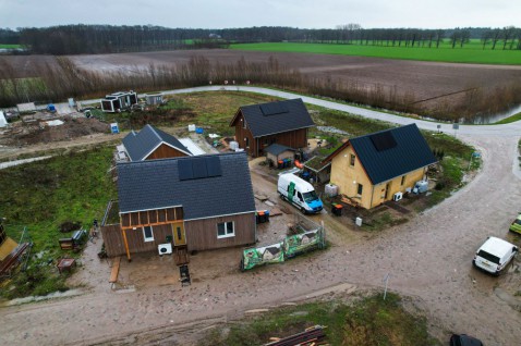 Foto : Tiny+ Houses in Olst duurzaam verwarmd.