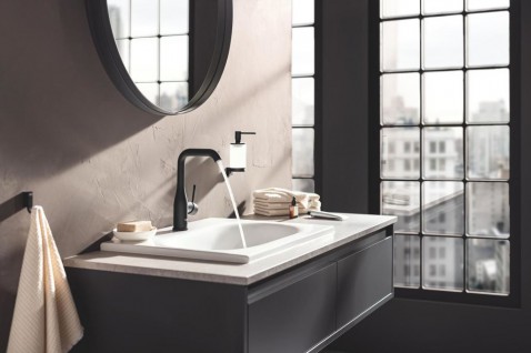 Foto : On-trend en kwalitatief badkamer sanitair GROHE Colors breidt uit met mat zwarte kleur Phantom Black