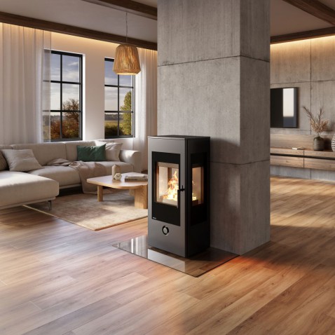 Foto : Genieten van vuur rondom: de RIKA TRIO combineert design met rendement