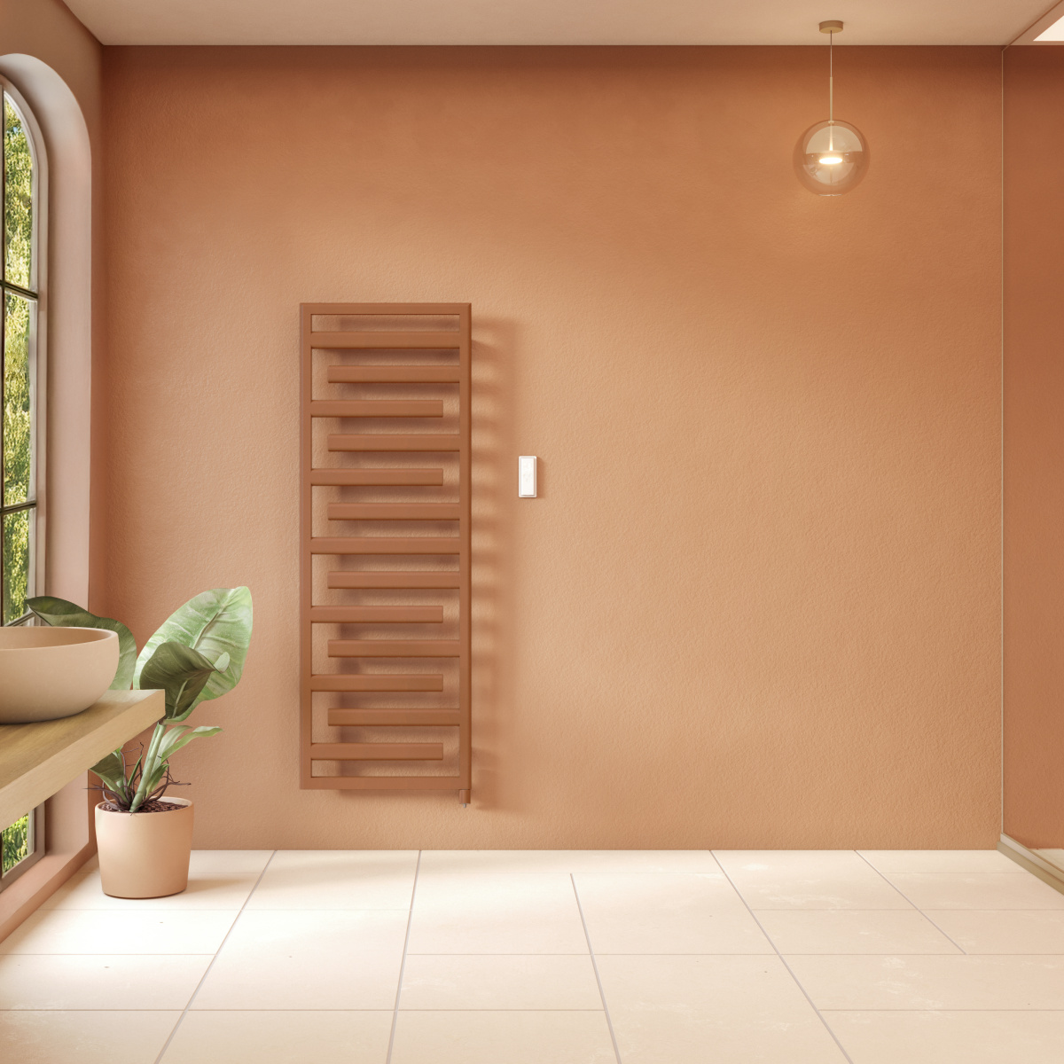 Foto: csm_Zehnder-RAD-Tetris-170-60_EL_IHD_Terracotta_Bathroom_bf4ca2258a_wonen_nl_radiator