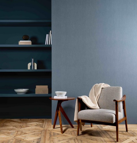 Foto : Blauw als nieuw rustpunt in het interieur