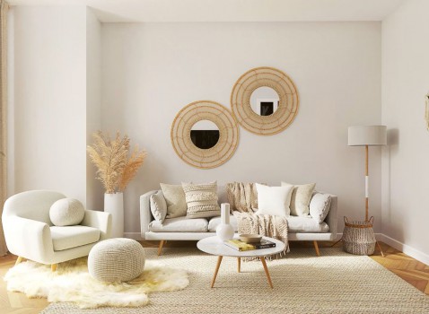 Foto : De perfecte woonkamer: bank en tafel die samen werken