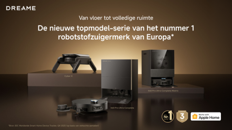 Foto : Dreame kondigt de X60 Pro-serie en de trapklimmende Cyber X-robotstofzuiger