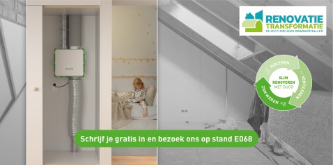 Foto : DUCO op vakbeurs Renovatie & Transformatie: geen renovatie zonder ventilatie!