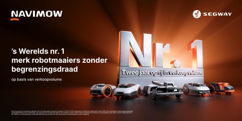 Foto : Segway Navimow twee jaar op rij ’s werelds nummer 1-merk in draadloze robotgrasmaaiers