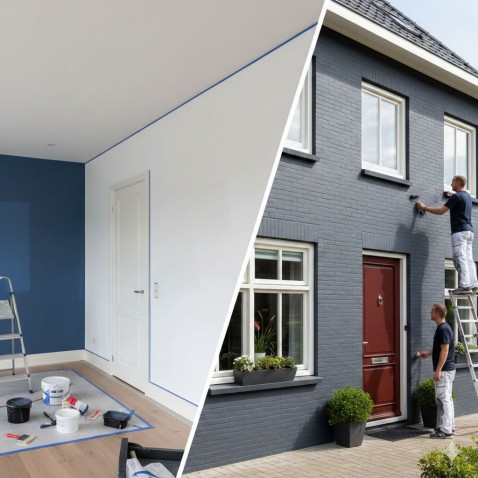 Foto : Schilder Groningen: tips voor strak binnen- en buitenschilderwerk