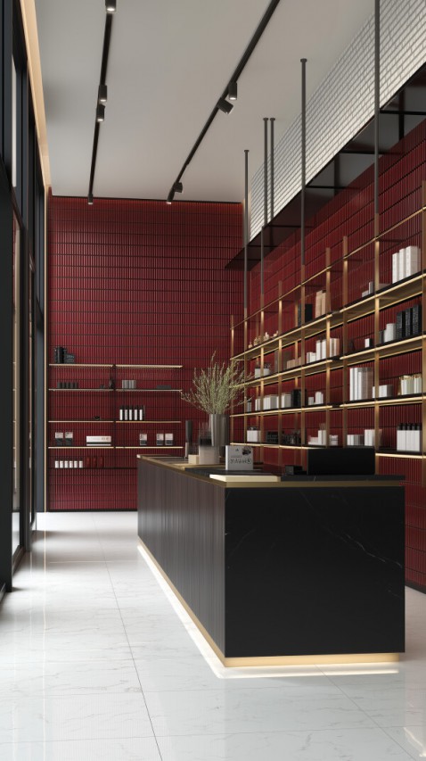 Foto : Warm minimalism in mozaïek: