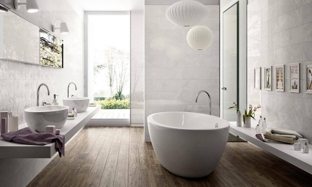 Keramisch parket is een prima vervangen van hout, want hout is een materiaal wat het niet zo lekker doet in een badkamer. 