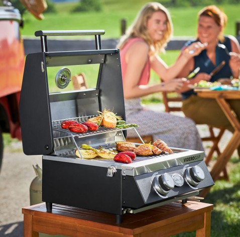 Foto : De Rösle portable gasbarbecue neem je overal mee naartoe