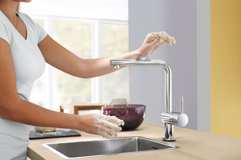 Love at first touch met Grohe keukenkraan Minta Touch.