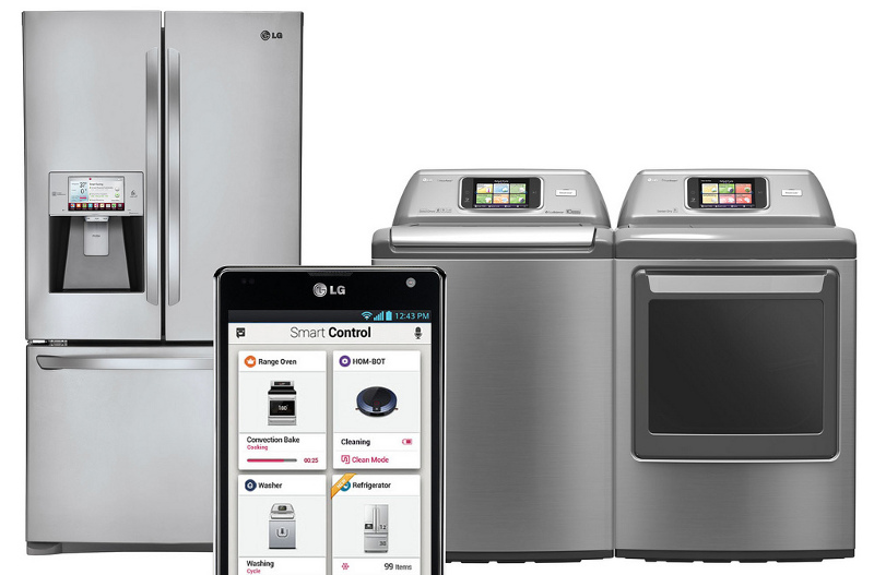 Huishoudelijke apparaten LG eenvoudig bedienen. LG huishoudelijke apparaten te bedienen via Smart TV of smartphone.