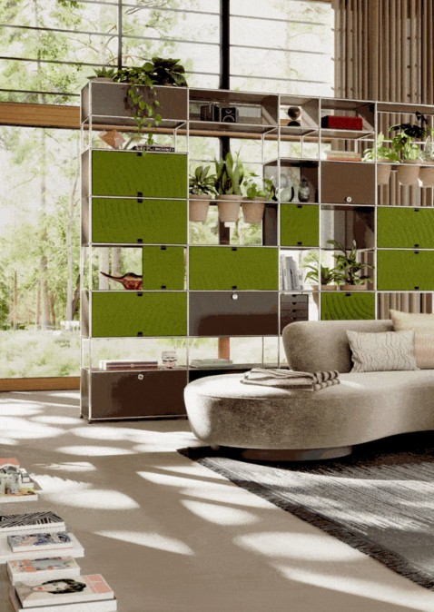 Foto : USM Haller laat zijn zachte kant zien