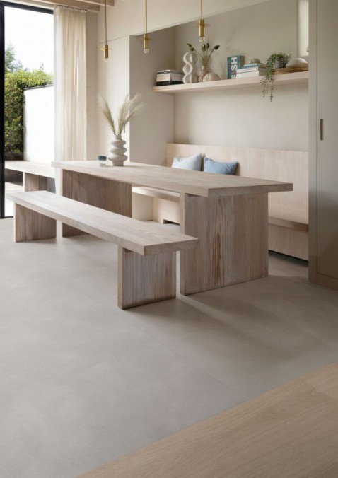 Foto : Twee vloerpatronen, één harmonieus interieur