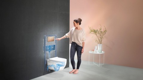 Foto : Minder water, meer toekomst:Geberit maakt het verschil met elke WC-spoeling