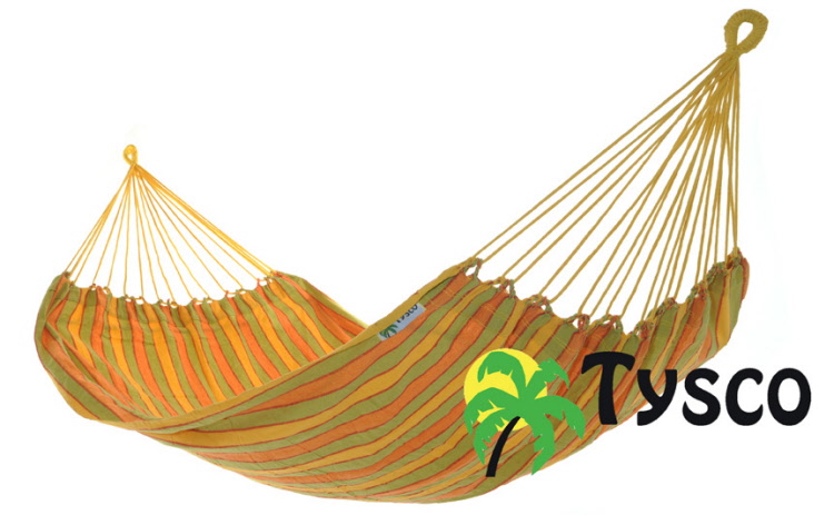 Foto: l eenpersoons hangmat ribero groen geel