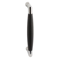 Foto: ika deurgreep ton model rvs gepolijst met ebbenhout