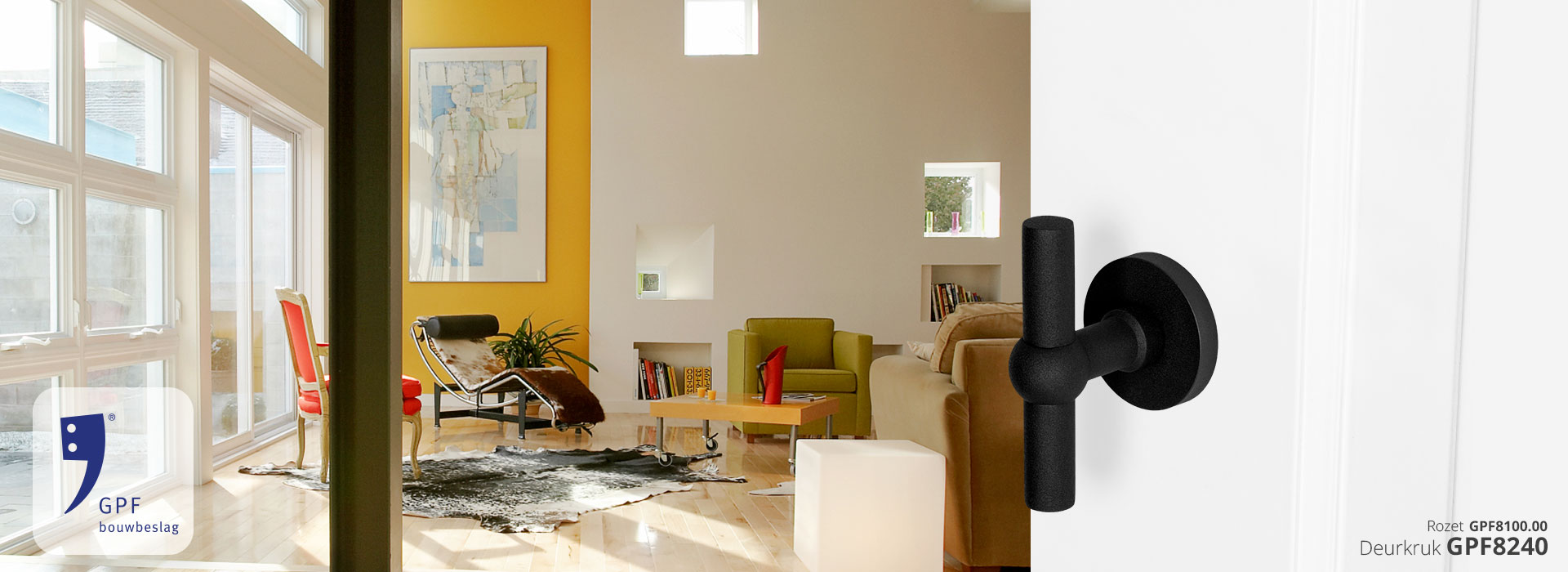 Foto: Sfeerimpressie GPF8240 deurkruk op rozet