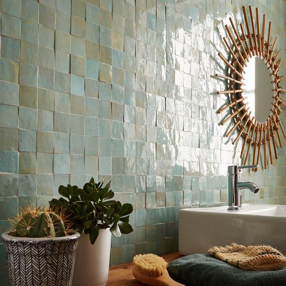 Foto: Zelliges badkamer vert clair