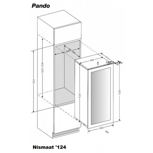 Foto: Nismaat 124 Inbouwtekening Pando New 500x500