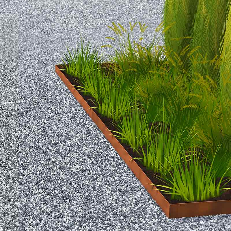 Foto: multi edge ADVANCE corten aangelegd