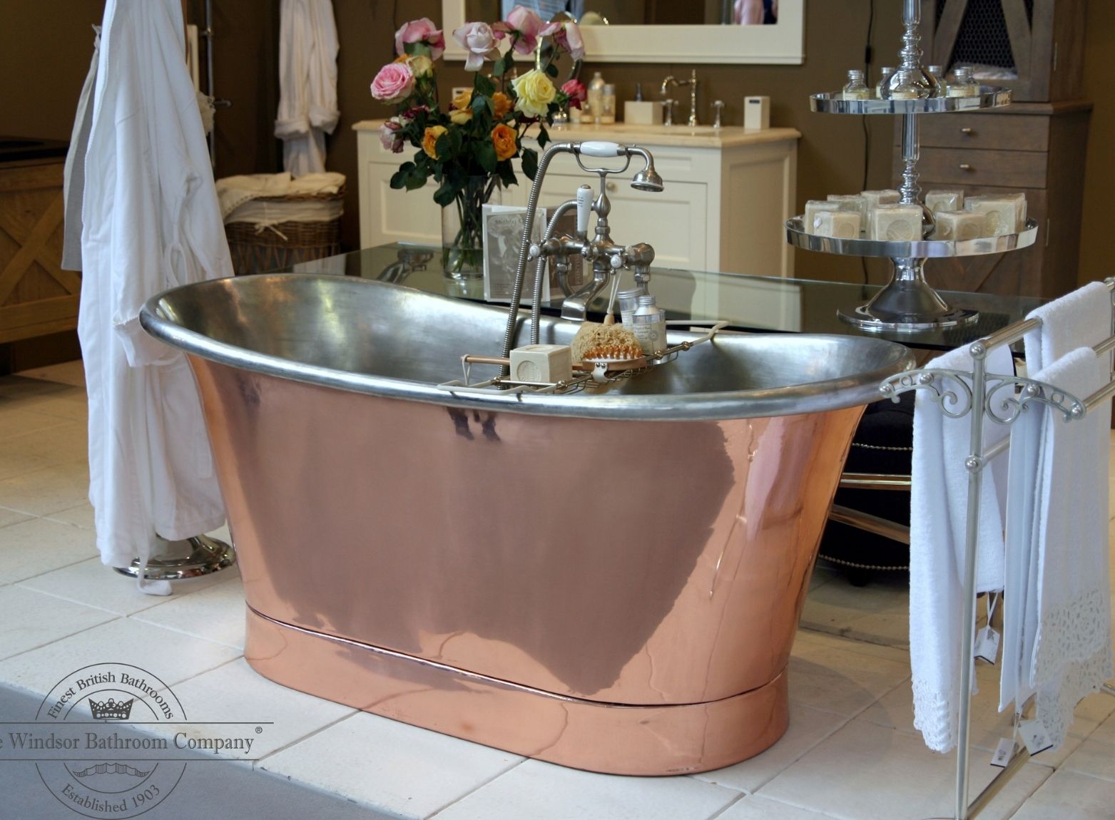 Foto : Windsor Bathrooms | Koperen baden zijn zeer goede geleiders
