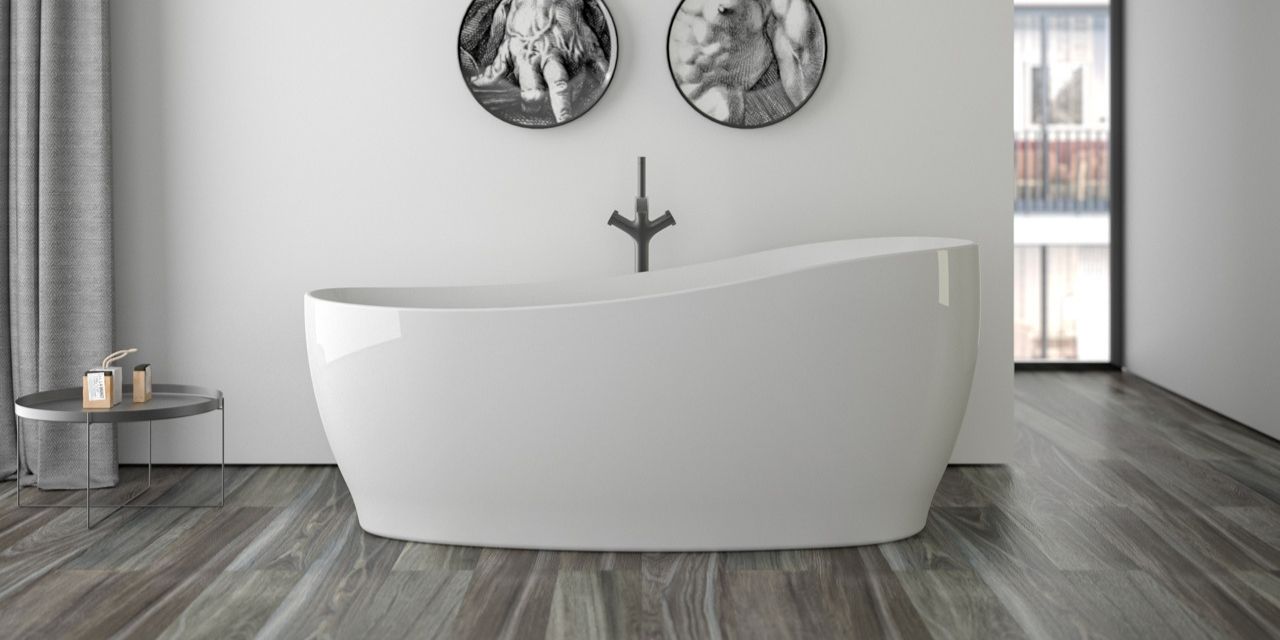 Foto: vrijstaand acryl bad met verhoogde rug relax