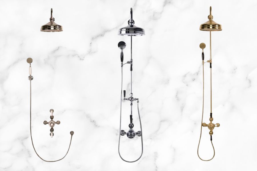 Foto: klassieke opbouw douchekranen windsor bathrooms