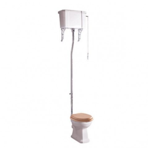 Foto : Klassiek toilet met hooghangend reservoir Wimbledon | WB004X