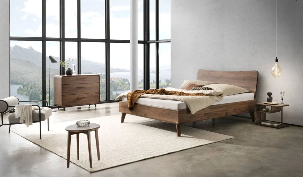 Foto : De Flowline van Hasena is met twee hoogtes bedframe verkrijgbaar.