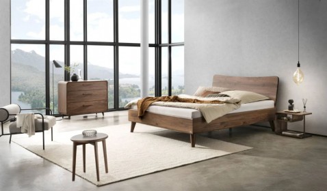 Foto : De Flowline van Hasena is met twee hoogtes bedframe verkrijgbaar.