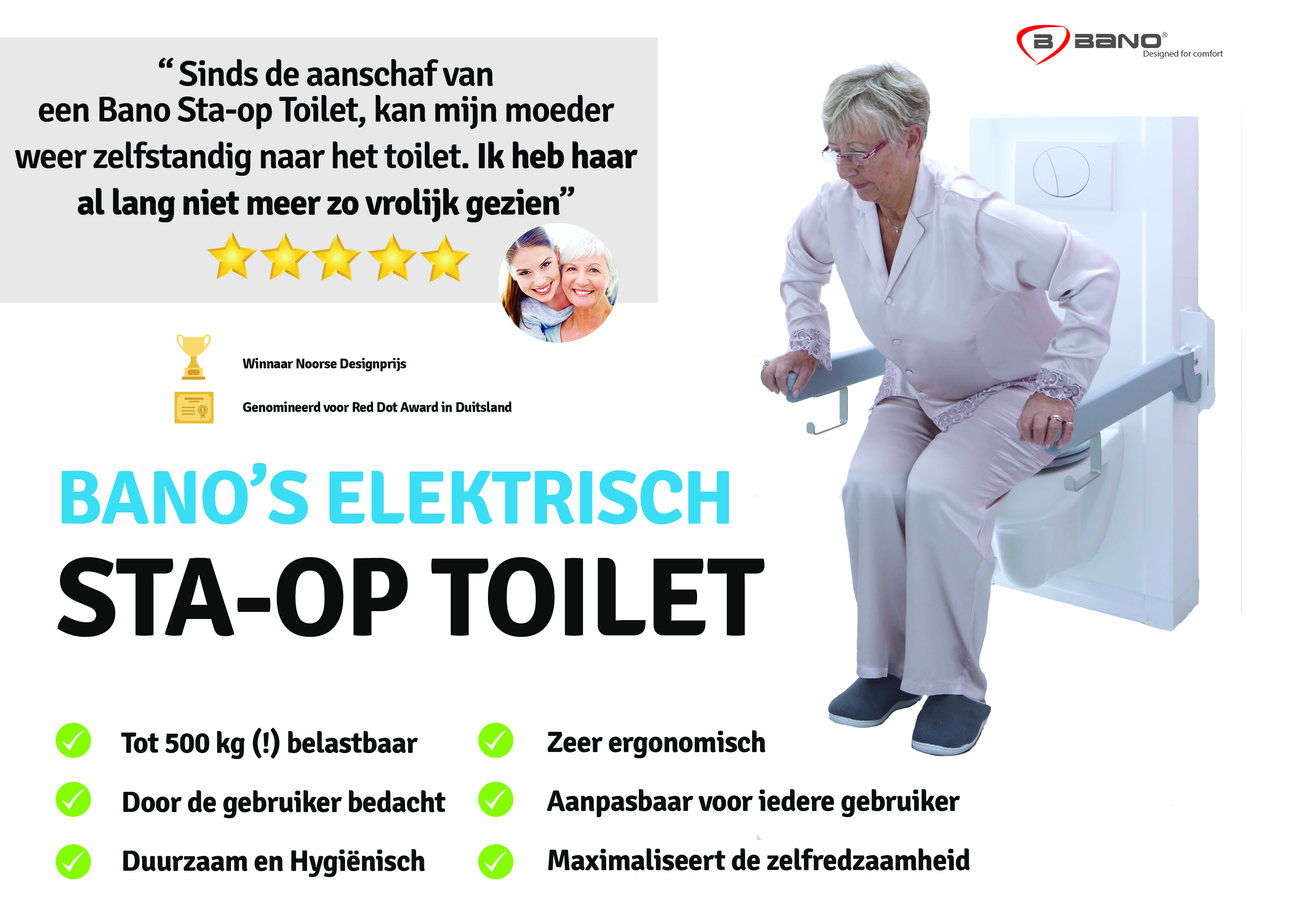 Sta-op toilet van Bano Benelux