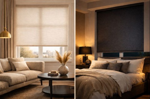 Foto : Luxe en comfort in huis: de beste rolgordijnen voor woonkamer én slaapkamer