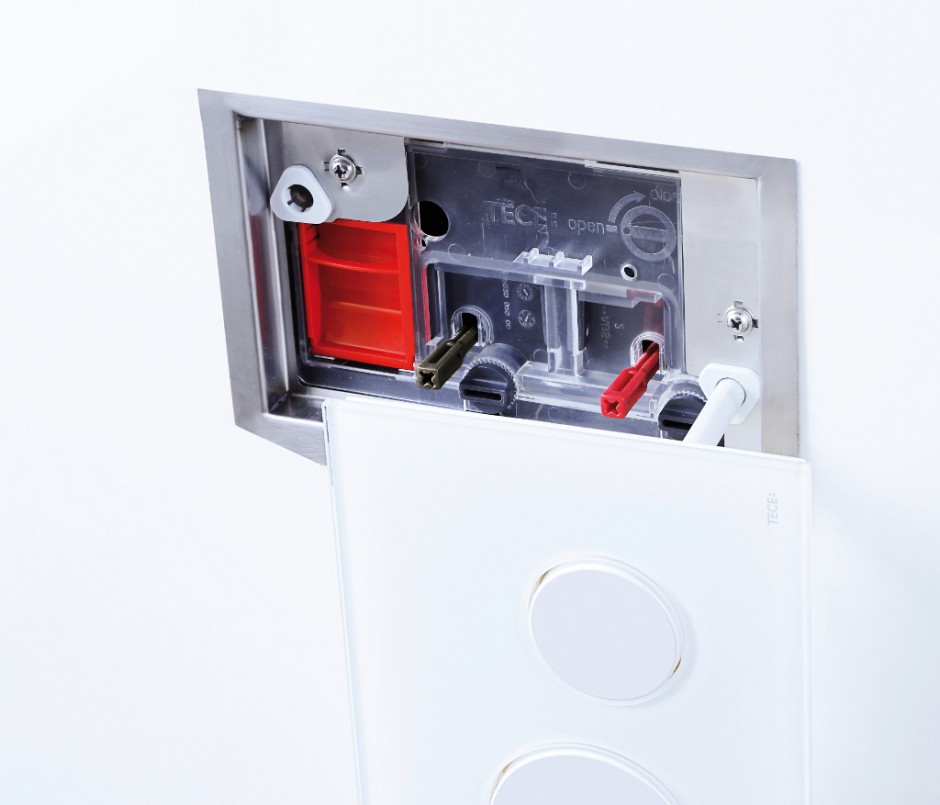 Foto: w3 Inworpschacht tece toilet wc bedieningsplaat