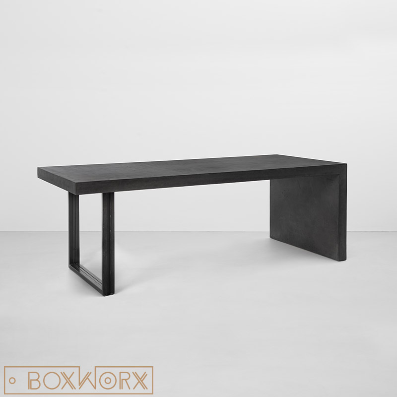 Foto: Eettafel stone staal op maat zwart boxworx 2