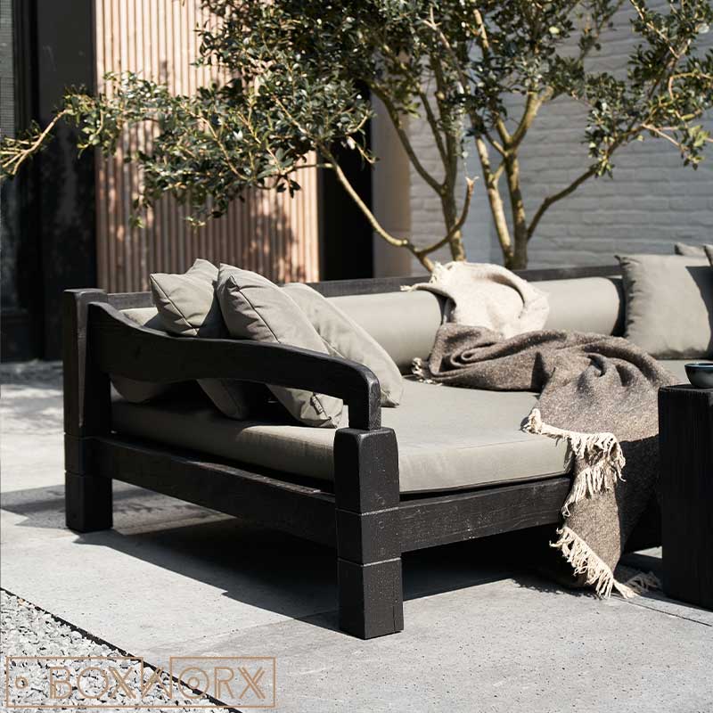 Foto: Daybed lounge bank zwart boxworx 2