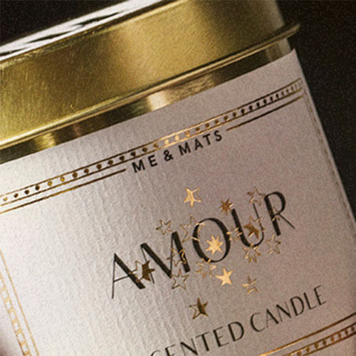 Foto: vegan geurkaars in blik amour