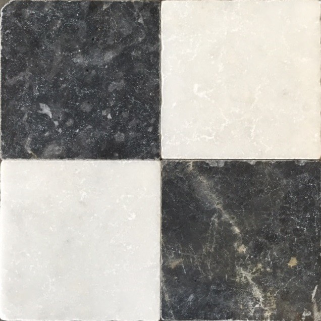 Foto: Oud Amsterdams Dambord wand en vloer tegel