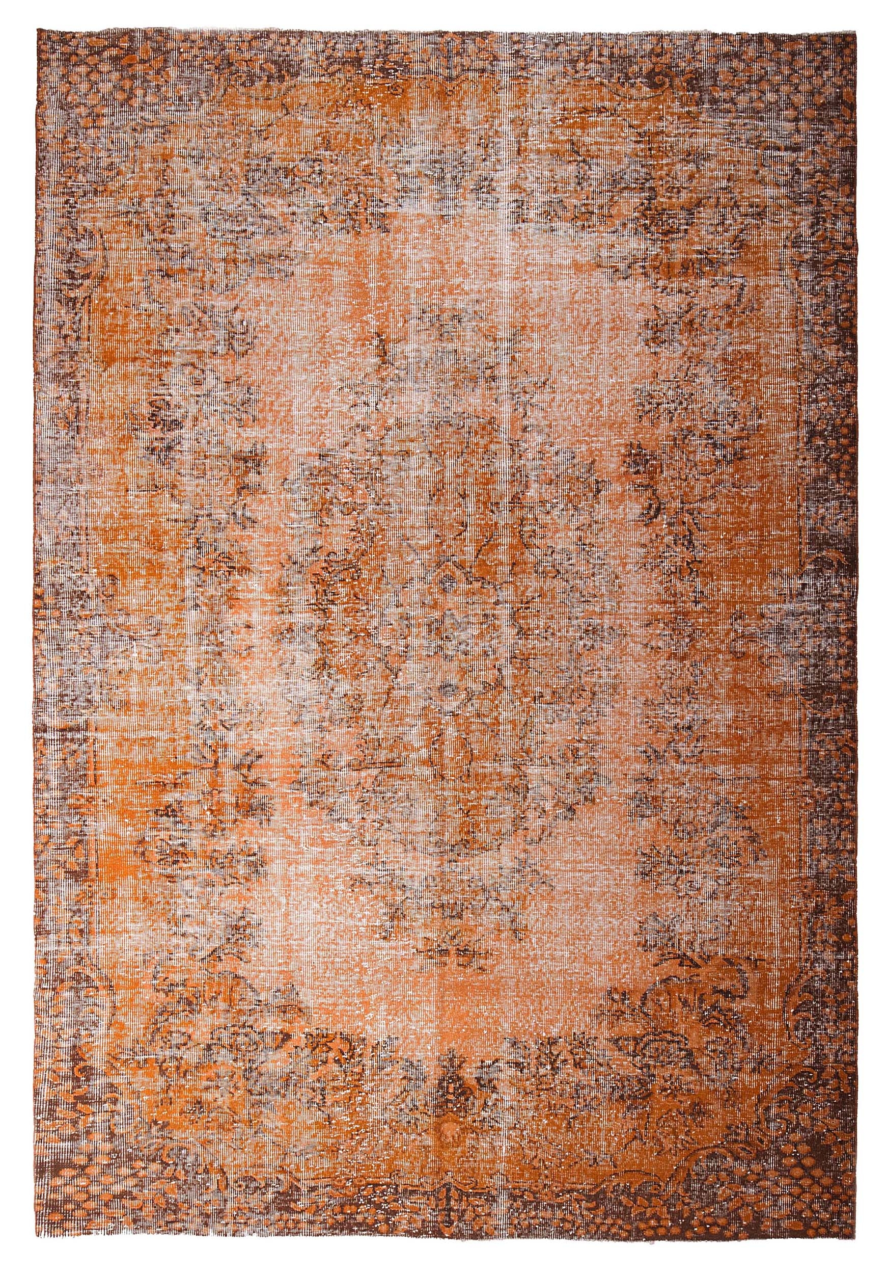 Foto: vintage recoloured rug kleur oranje 205x300cm