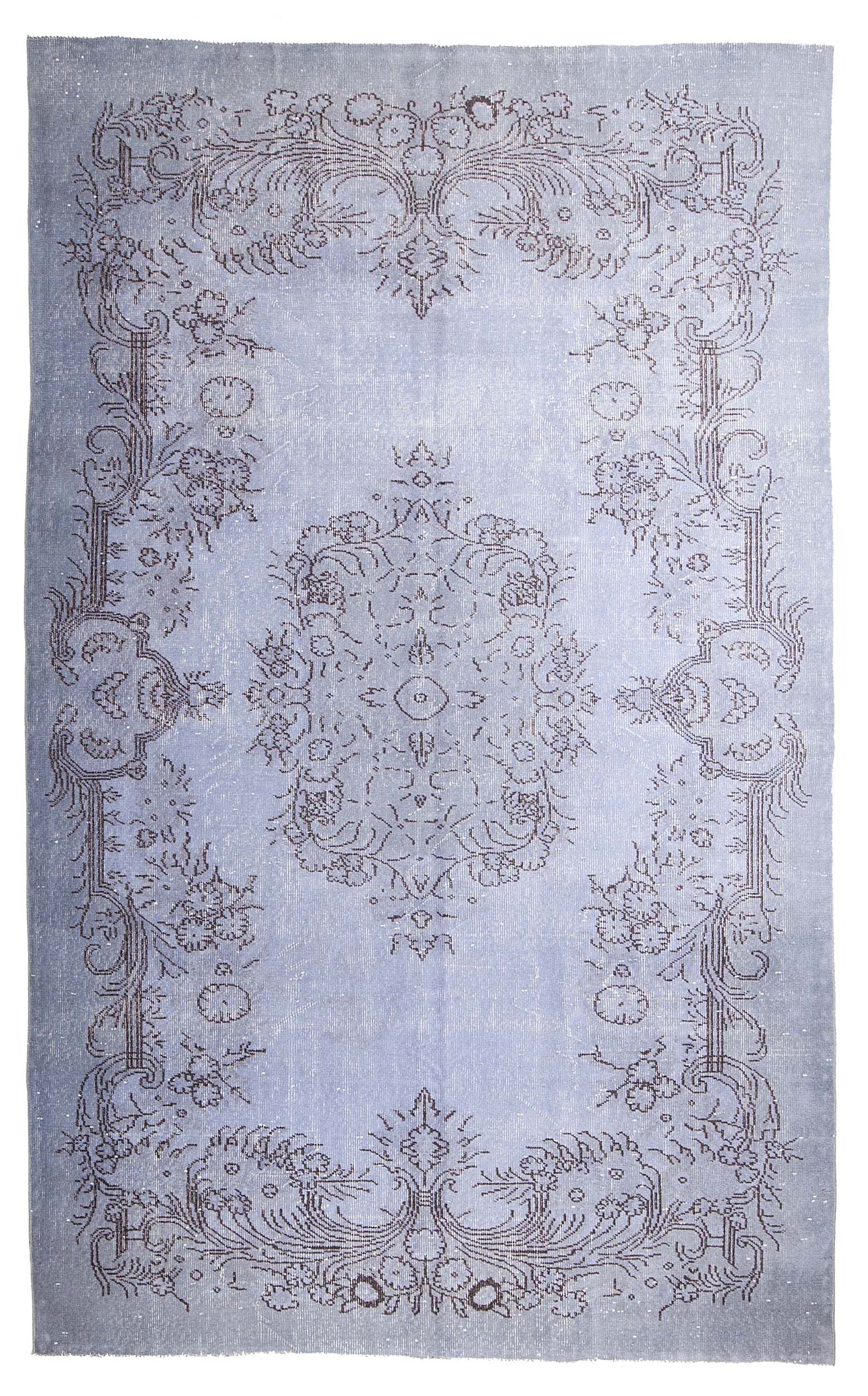 Foto: vintage recoloured rug kleur blauw 180x300cm