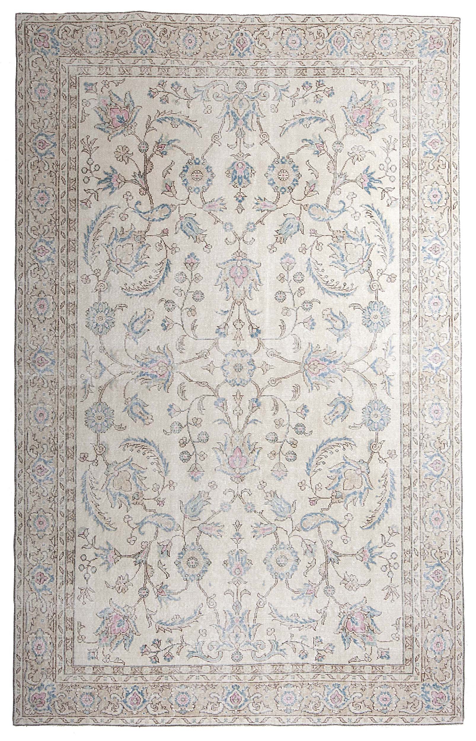 Foto: vintage recoloured rug kleur whitewash 200x317cm