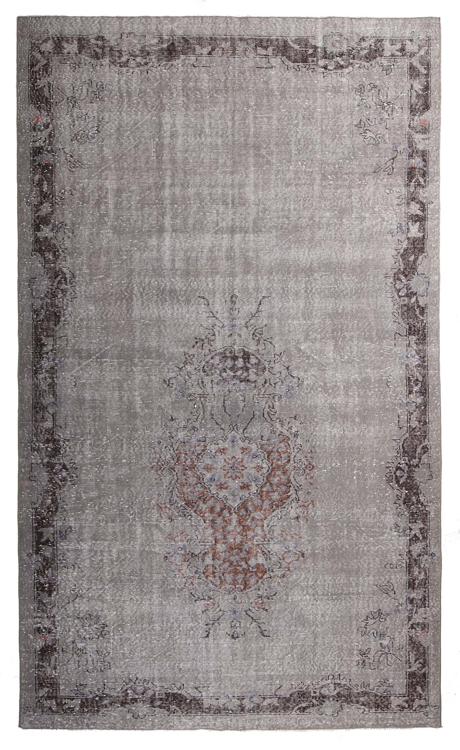 Foto: vintage recoloured rug kleur grijs 177x304cm