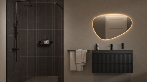 Foto : Zwart in de badkamer