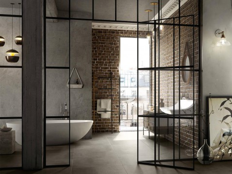 Foto : Hansgrohe minimalistisch design met een industrieel randje
